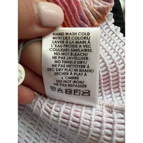 NWT Peixoto Women's Floral Prints Mariel Mini Skirt Shirred Waistband Pink SZ L - Picture 8 of 10